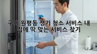 구미 원평동 정기 청소 서비스, 내 집에 딱 맞는 서비스 찾기!